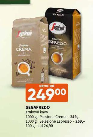 Terno Segafredo zrnková káva nabídka
