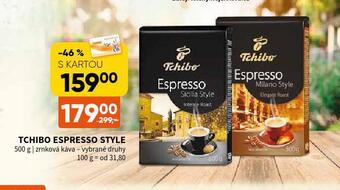 Terno Tchibo espresso style zrnková káva nabídka