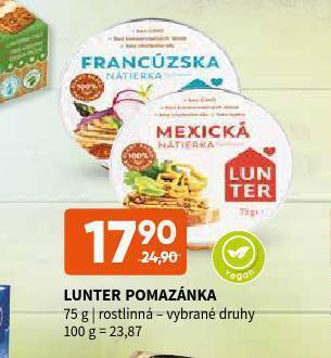 Terno Lunter pomazánka nabídka