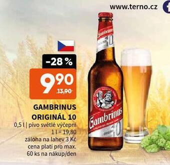 Terno Pivo gambrinus originál nabídka