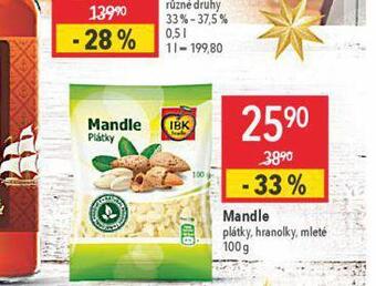 Globus Mandle plátky, hranolky, mleté nabídka