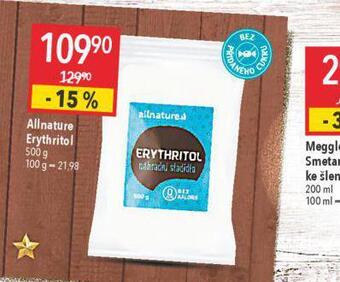 Globus Allnature erythritol nabídka