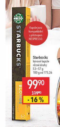 Globus Starbucks kávové kapsle nabídka