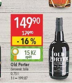 Globus Old porter nabídka