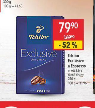 Globus Tchibo exclusive a espresso mletá káva nabídka