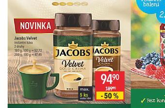 Globus Jacobs velvet instantní káva nabídka