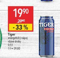 Globus Tiger energetický nápoj nabídka