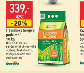 Globus Trávníkové hnojivo podzimní nabídka