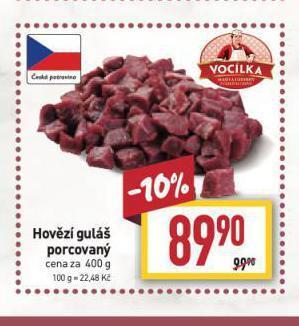 Billa Hovězí guláš porcovaný nabídka