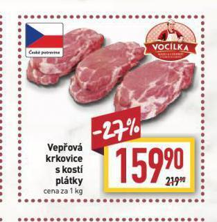 Billa Vepřová krkovice s kostí nabídka