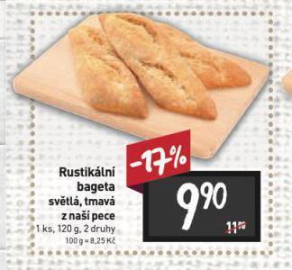 Billa Rustikální bageta nabídka