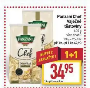 Billa Panzani vaječné těstoviny nabídka