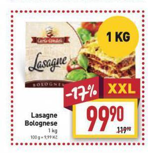Billa Lasagne bolognese nabídka