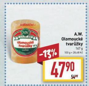 Billa A. w. olomoucké tvarůžky nabídka