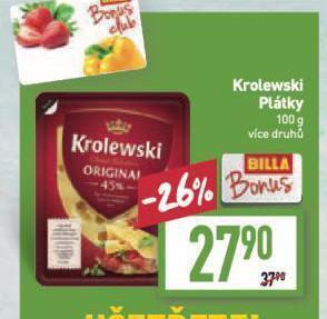 Billa Krolewski sýr nabídka