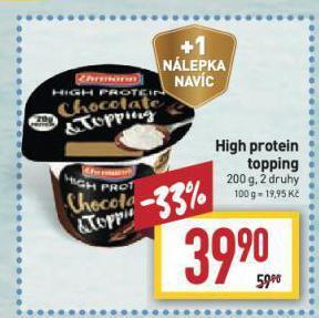 Billa High protein topping nabídka