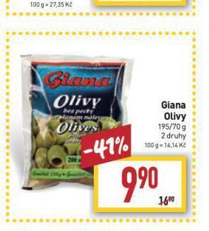 Billa Giana olivy nabídka