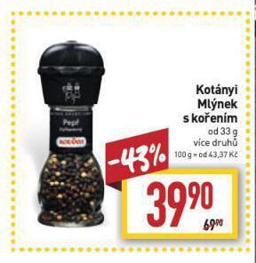 Kotányi mlýnek s kořením