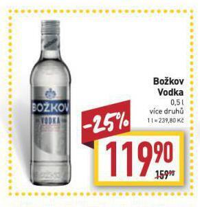 Billa Božkov vodka nabídka