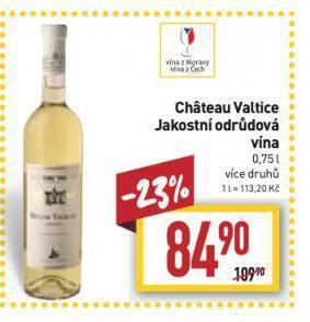 Billa Chateau valtice nabídka
