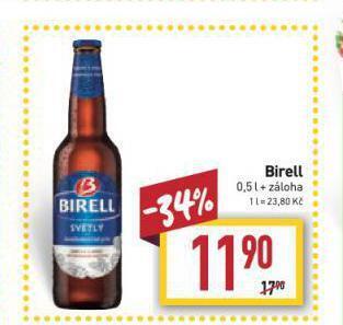 Billa Birell nealkoholické pivo nabídka
