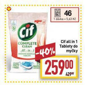 Billa Cif tablety do myčky nabídka