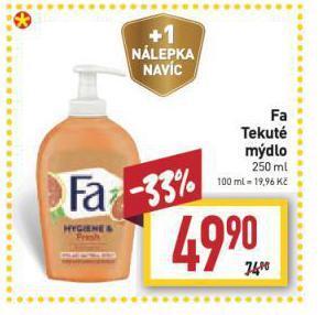 Billa Fa tekuté mýdlo nabídka