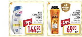 Billa Gliss šampon nabídka