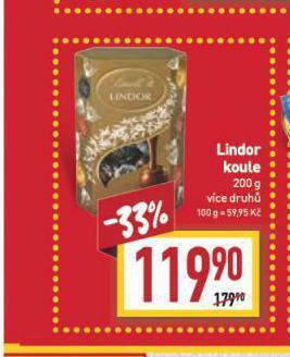 Billa Lindor koule nabídka