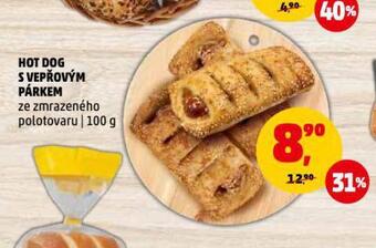 Penny Market Hot dog s vepřovým párkem nabídka