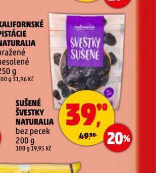 Penny Market Sušené švestky naturalia nabídka