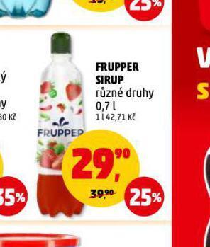 Penny Market Frupper sirup nabídka