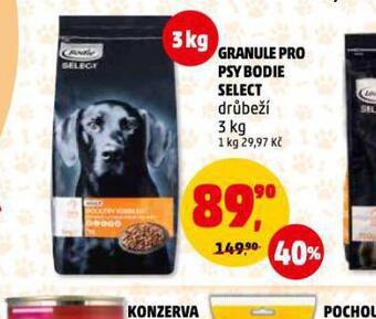Penny Market Bodie select granule pro psy nabídka