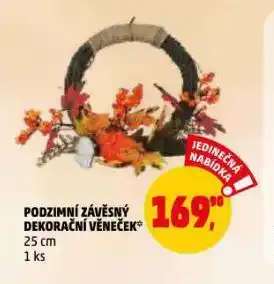 Podzimní závěsný dekorační věneček