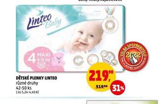 Penny Market Linteo dětské plenky nabídka