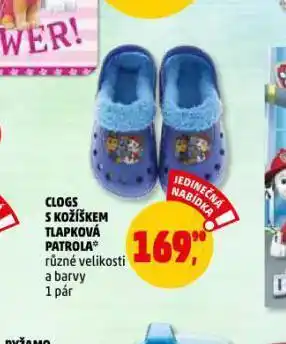 Penny Market Clogs s kožíškěm tlapková patrola nabídka