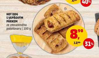 Penny Market Hot dog s vepřovým párkem, 100 g nabídka