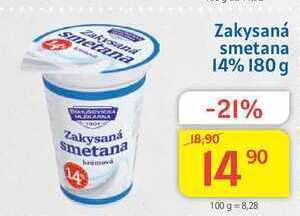 Kubík potraviny Bohušovická mlékárna zakysaná smetana 14% 180 g nabídka