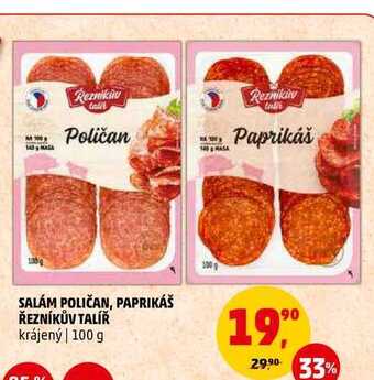 Penny Market Salám poličan řezníkův talíř, 100 g nabídka