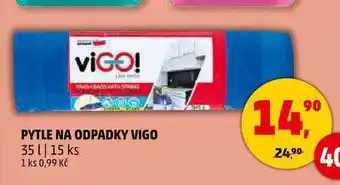 Penny Market Pytle na odpadky vigo 35 l, 15 ks nabídka