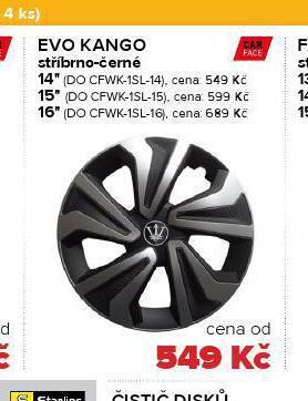 Auto Kelly Kryty kol evo kango 16" nabídka