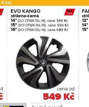 Auto Kelly Kryty kol evo kango 15" nabídka
