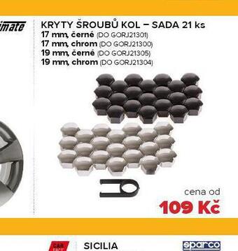 Auto Kelly Kryty šroubů kol nabídka