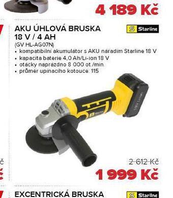 Auto Kelly Aku úhlová bruska 18 v / 4 ah nabídka