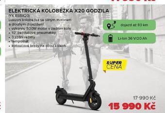 Auto Kelly Elektrická koloběžka x20 godzila nabídka