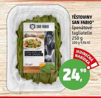 Penny Market Těstoviny san fabio špenátové tagliatelle, 250 g nabídka