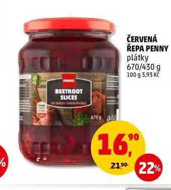 Penny Market Červená řepa penny, 670 g nabídka