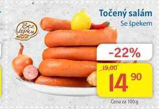 Kubík potraviny Točený salám se špekem 100 g nabídka