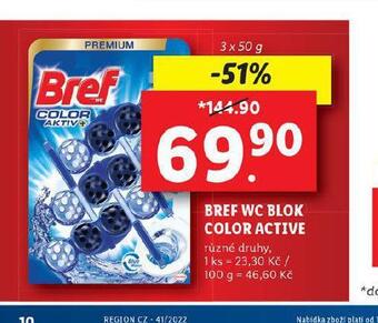 Lidl Bref wc blok color active nabídka