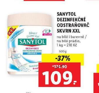 Lidl Sanytol dezinfekční odstraňovač skvrn xxl nabídka
